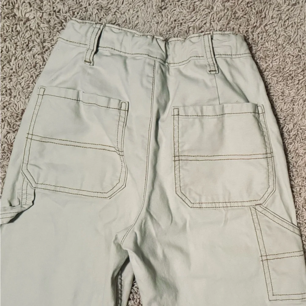 Old Navy girls carpenter wide leg tan pants, size 10